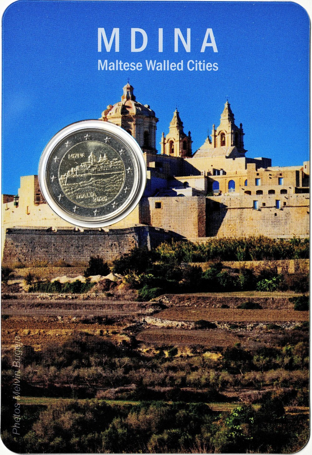 Otra imagen de 2 euros conmemorativa Ciudades amuralladas de Malta - Mdina